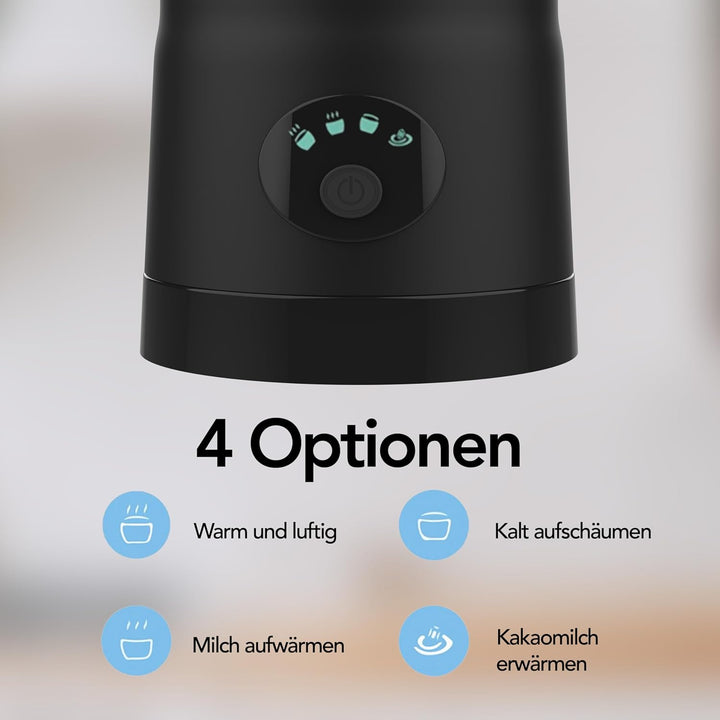 Brixy 4 in 1 Elektrischer Milchaufschäumer - 350 ml - Milchaufschäumer - Ausgiesser - Spülmaschinenf