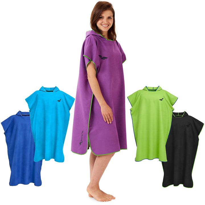 Fit-Flip Badeponcho aus Mikrofaser für Damen und Herren - schnelltrocknend, kompakt und Ultraleicht