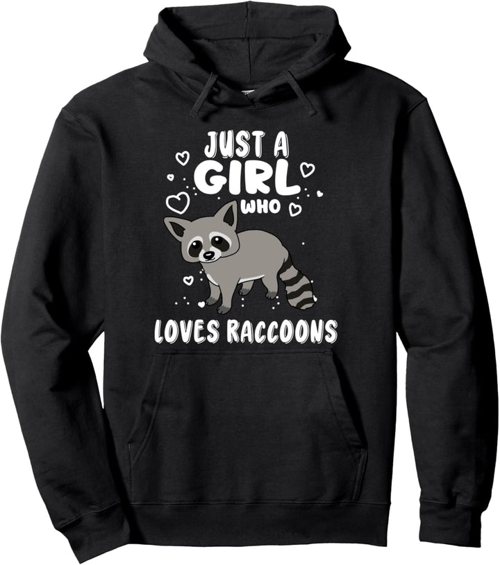 Waschbär Hoodie Damen Waschbär Geschenk Mädchen Raccoon Pullover Hoodie
