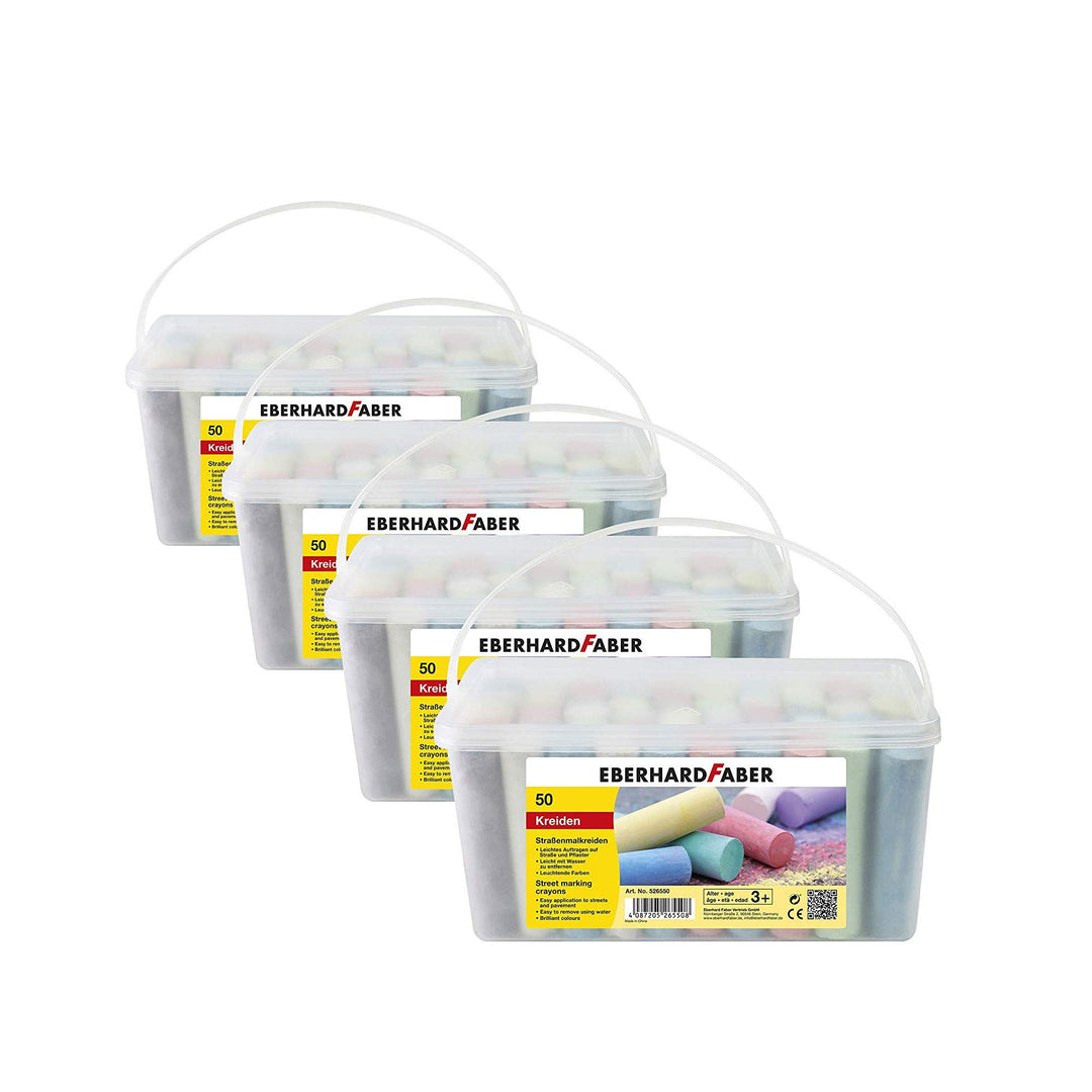 Eberhard Faber 526550 - Strassenmalkreide, 50er Eimer (50er Eimer | 4 Eimer)