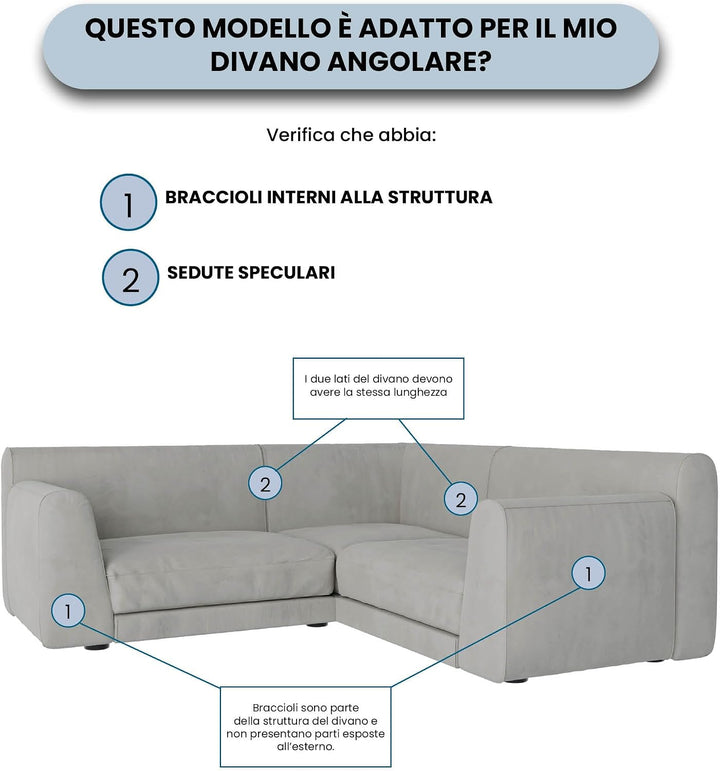 Italian Bed Linen Dehnbarer Spannbezug für Sofas Dahlia, 92% Polyester, 8% Elastometer, Dunkelblau,