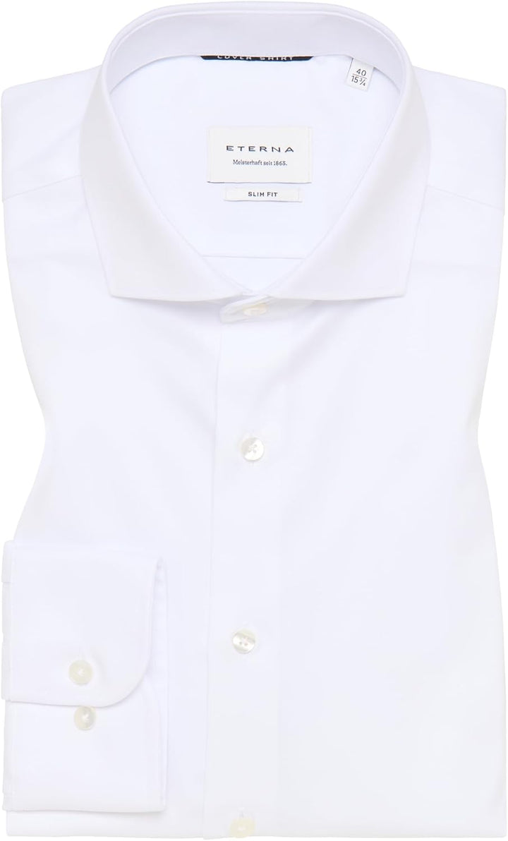 ETERNA Slim Fit Cover Hemd extra langer Arm blickdichter Twill Grösse, 40