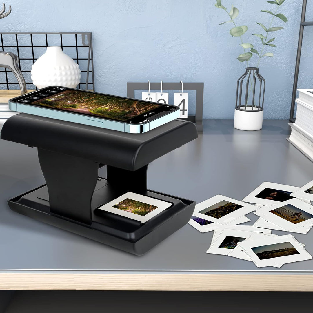 DGODRT Diascanner, Mobile Film Scanner, Scannen und Speichern Ihrer 24x36 mm Negative und Dias mit S