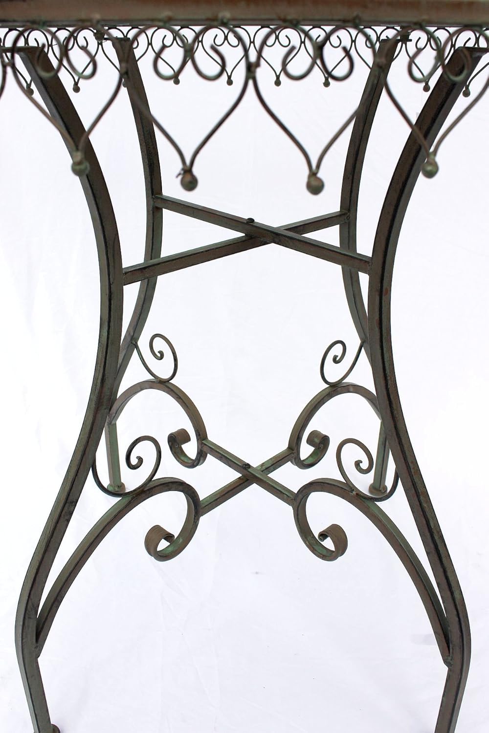 DanDiBo Bistrotisch Antik Rund Klapptisch Malega 12184 Bistro Tisch Gartentisch Metall Eisentisch Ba