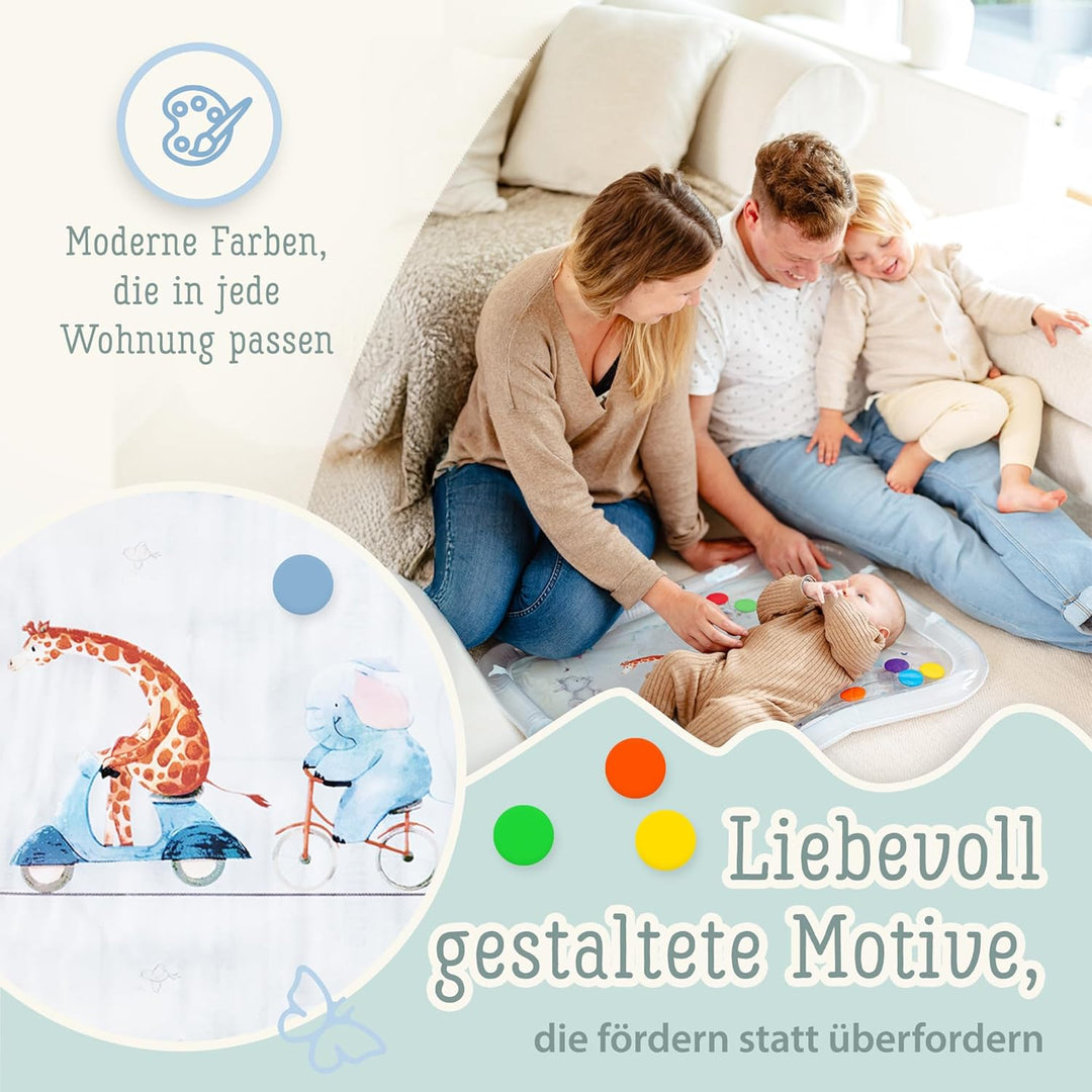 TummyTime Wassermatte XXL by Freudeskind, Baby Wasserspielmatte, 100% Phtalate- &amp; BPA-frei ab 0, 3,