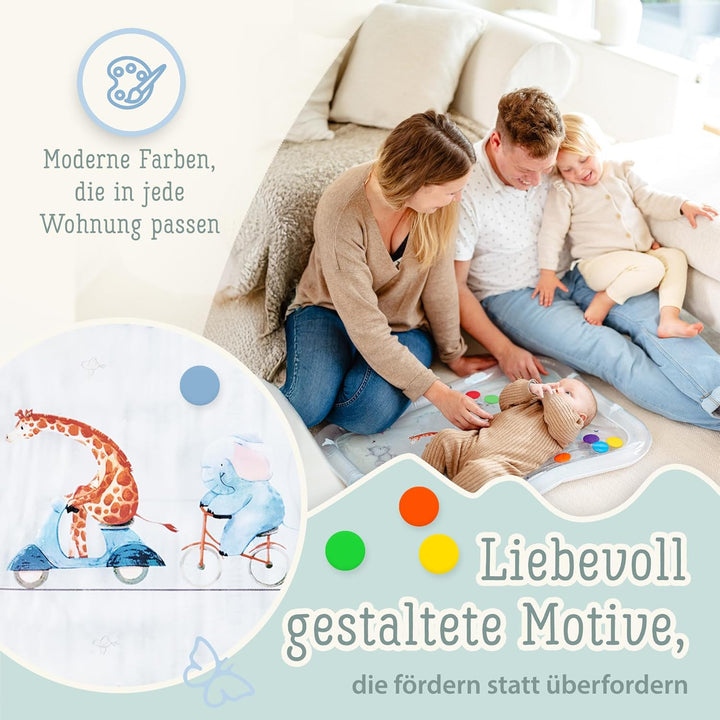 TummyTime Wassermatte XXL by Freudeskind, Baby Wasserspielmatte, 100% Phtalate- &amp; BPA-frei ab 0, 3,