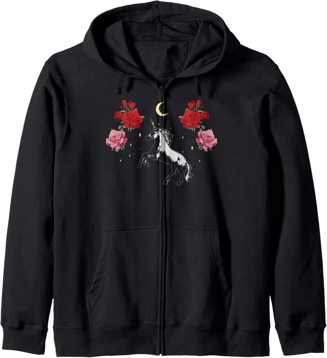Trendy Unicorn Floral Moon Kapuzenjacke