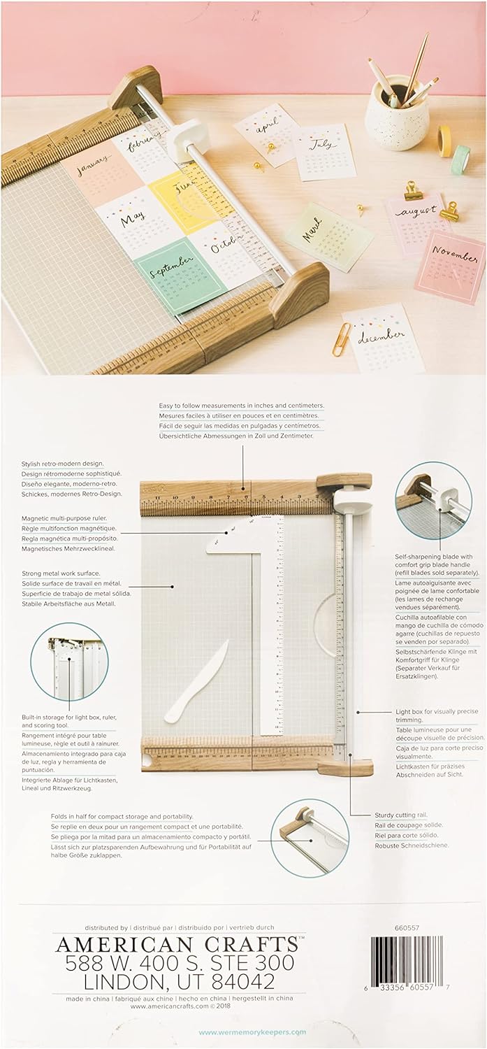 American Crafts WR660557 Premium Papier-Schneidegerät, Mehrfarbig, Einheitsgrösse Einheitsgrösse Tri