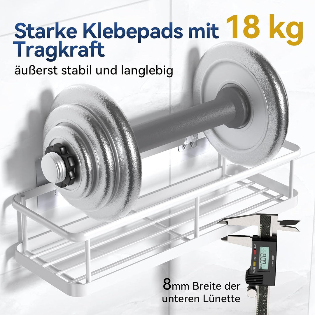 YASONIC Duschablage ohne Bohren Badezimmer Organizer, Duschregal ohne bohren, Duschhalterung ohne Bo
