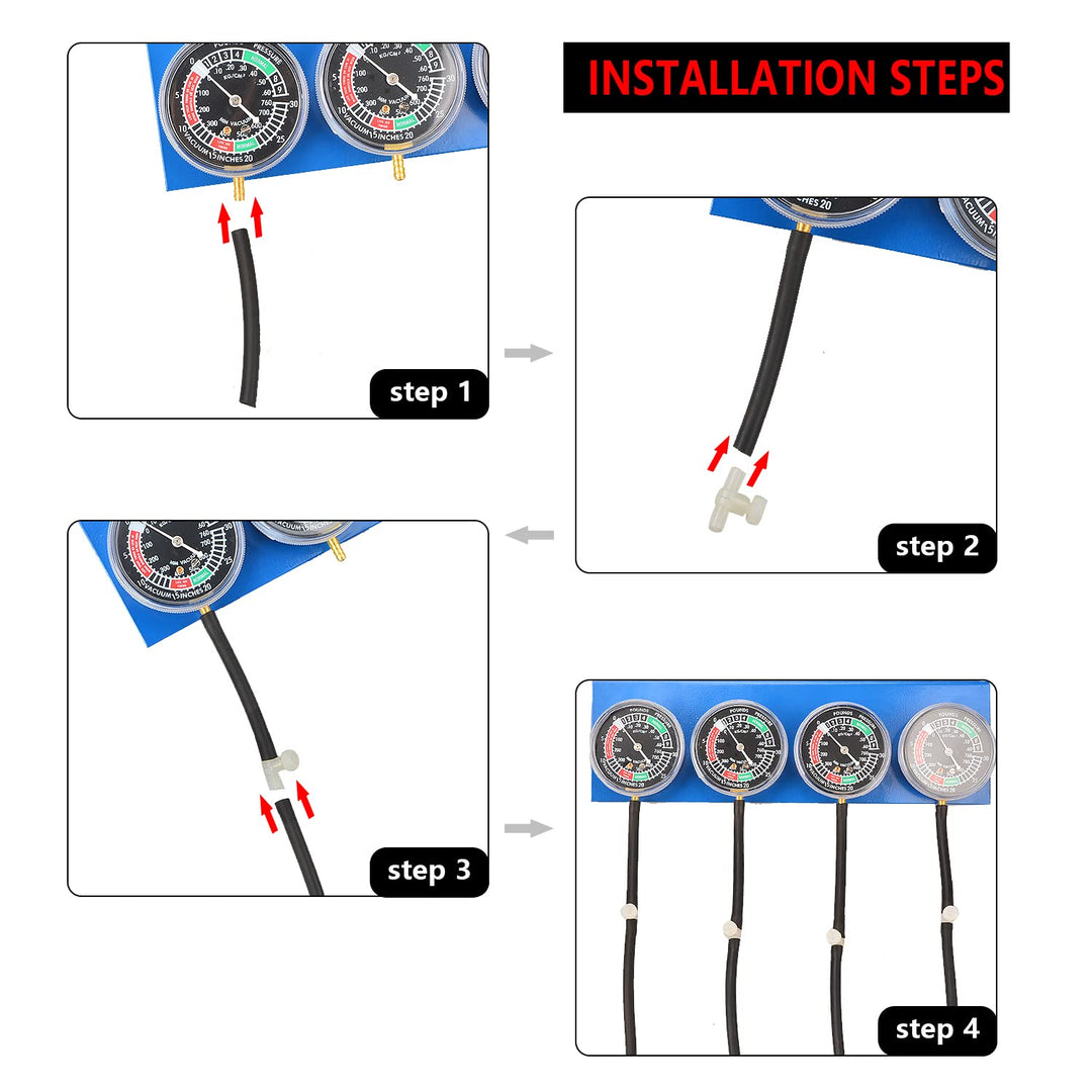 Motorrad-Vergaser-Synchronisations-Werkzeug-Set, Kraftstoff-Vakuum-Vergaser-Synchronisationsmessgerä