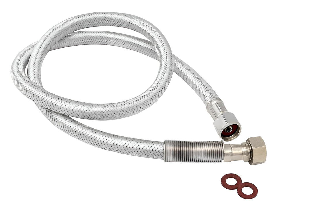 UZMAN Gastro Brauseschlauch 150cm mit Spezial-Knickschutz - 1/2" Standard Anschlüsse inkl. Dichtunge