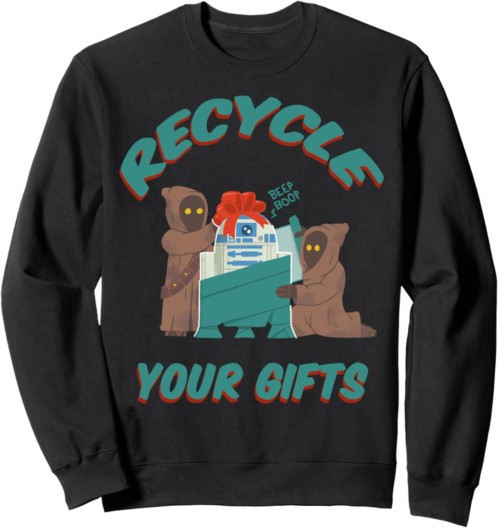 Star Wars Christmas Jawas Recycle Your Gifts R2-D2 Sweatshirt