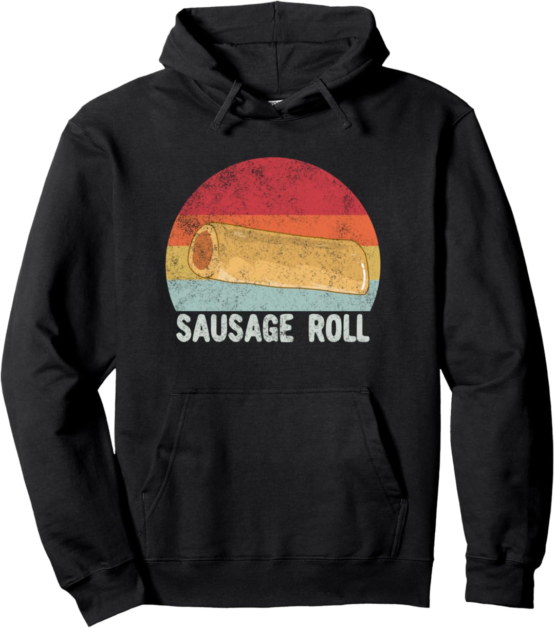 Retro Sausage Roll - Sausage Roll Lover Pullover Hoodie