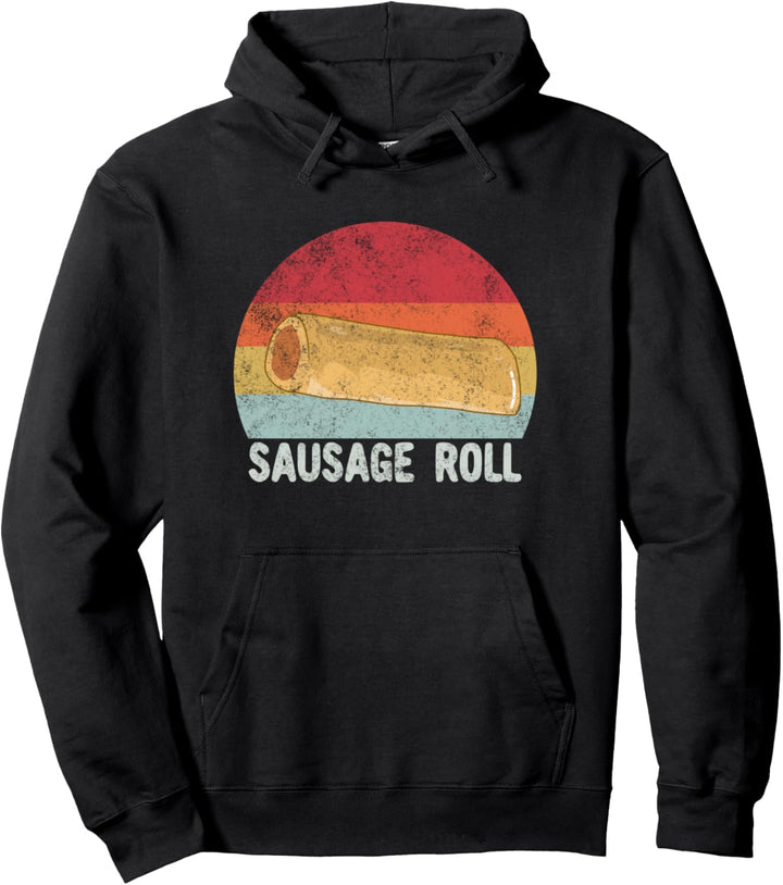 Retro Sausage Roll - Sausage Roll Lover Pullover Hoodie