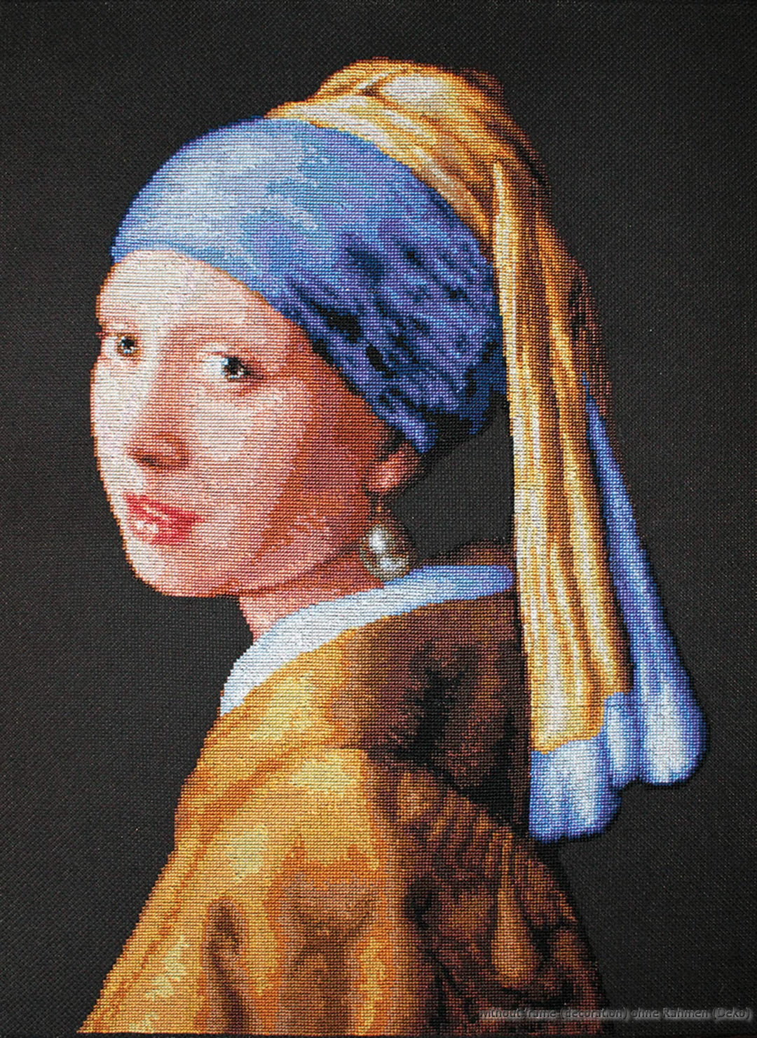 Luca-S Mädchen mit Einer Perle Kreuzstichset, Baumwolle, Mehrfarbig, 27x41cm