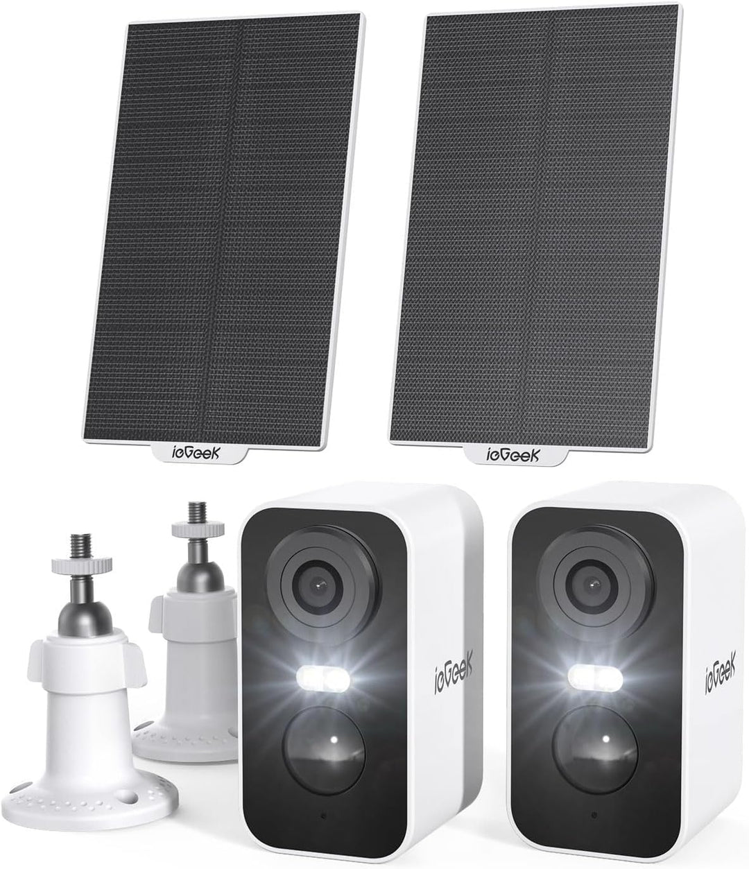 ieGeek 2K (Type-C) Überwachungskamera Aussen Akku Kabellose mit Solarplatten, 5200mAh Akku Kamera Üb