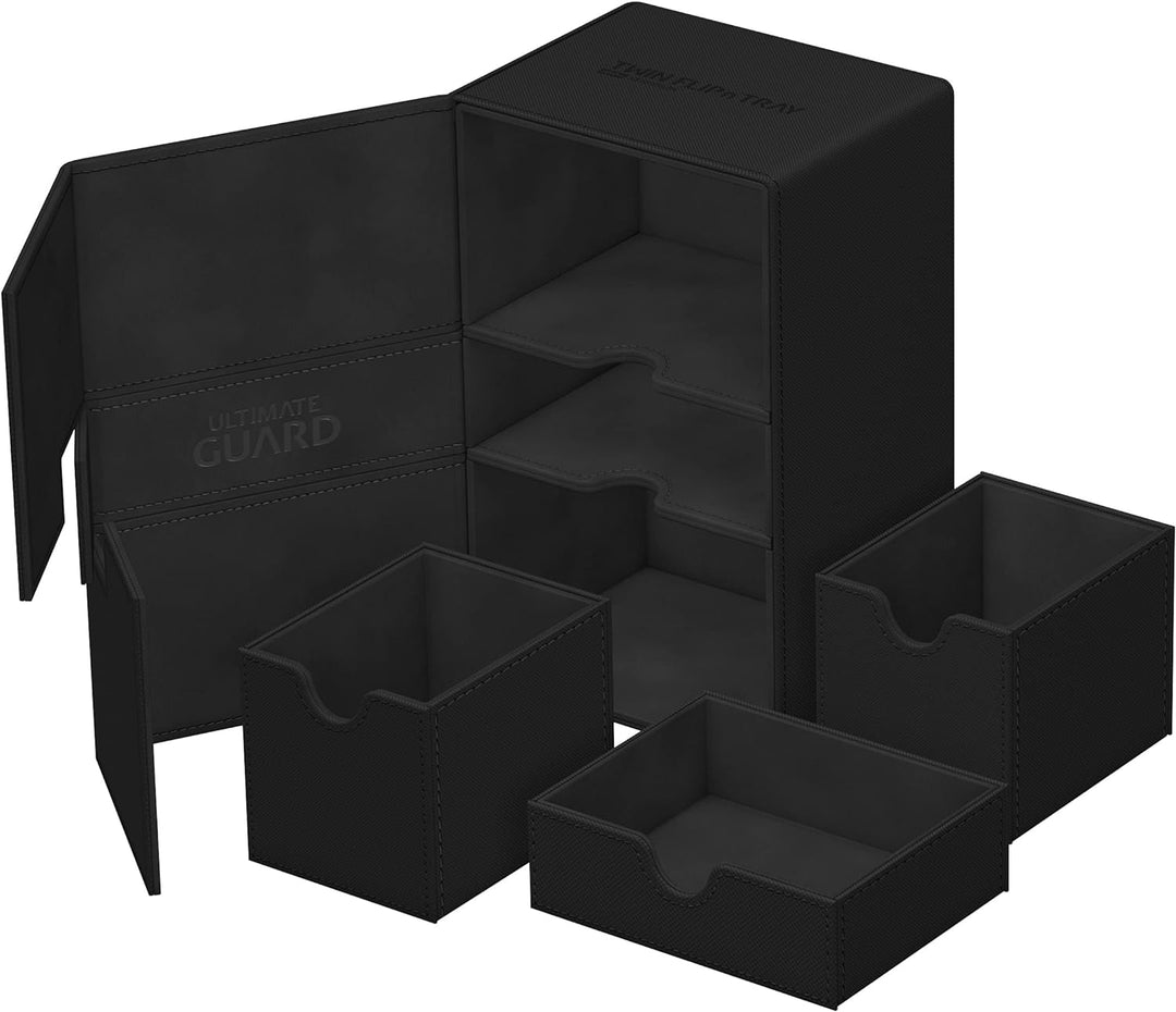 Ultimate Guard UGD011234 Twin Flip`n`Tray 160+ XenoSkin Monocolor Schwarz Kartenbox, Schwarz