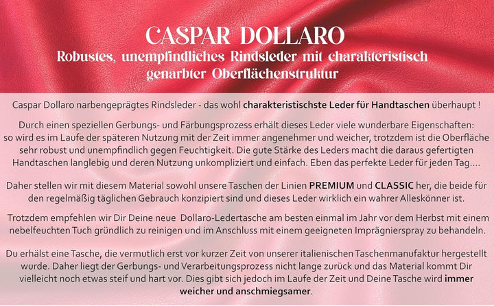 Caspar TL812 klassisch elegante Damen Leder Handtasche Einheitsgrösse Dunkelbraun, Einheitsgrösse Du