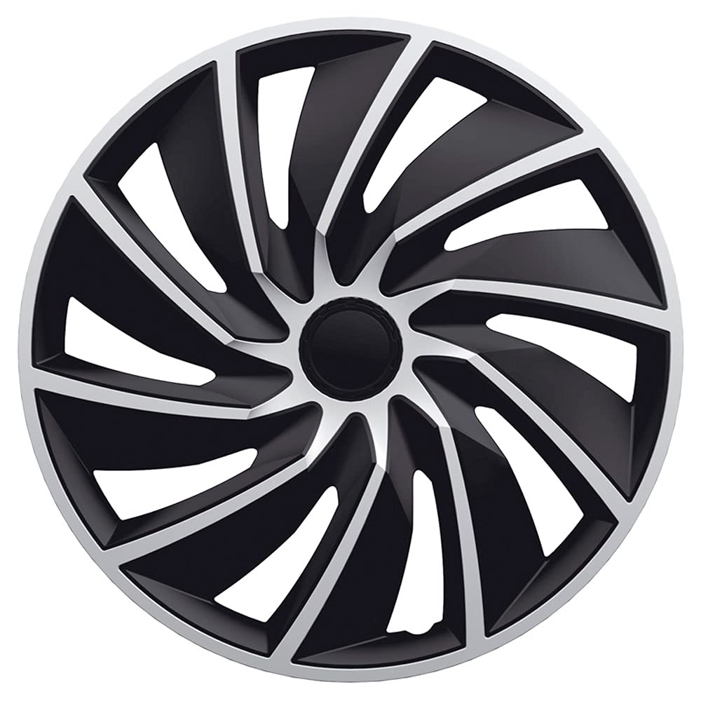 AUTO-STYLE Satz Radzierblenden Turbo Van 17-Zoll Silber/Schwarz (Sphäre) Turbo Van Silber/Schwarz 17