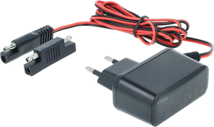 vhbw Ladegerät für Starter Akkus kompatibel mit Scheppach Rasenmäher, 12 V / 0,1 A, 2m