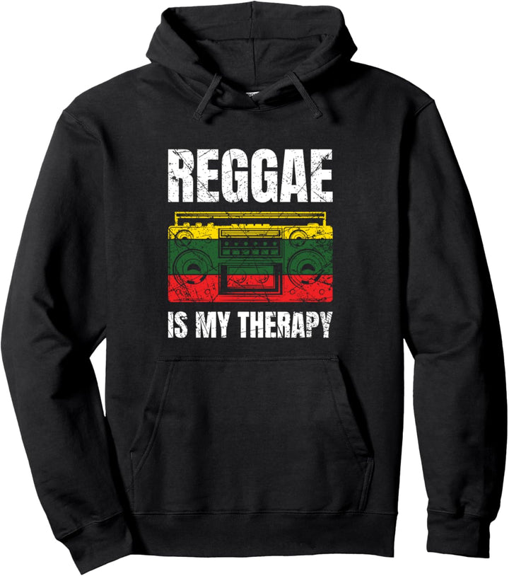 Reggae Is My Therapy Rastafari Jamaikanische Reggae Musik Pullover Hoodie