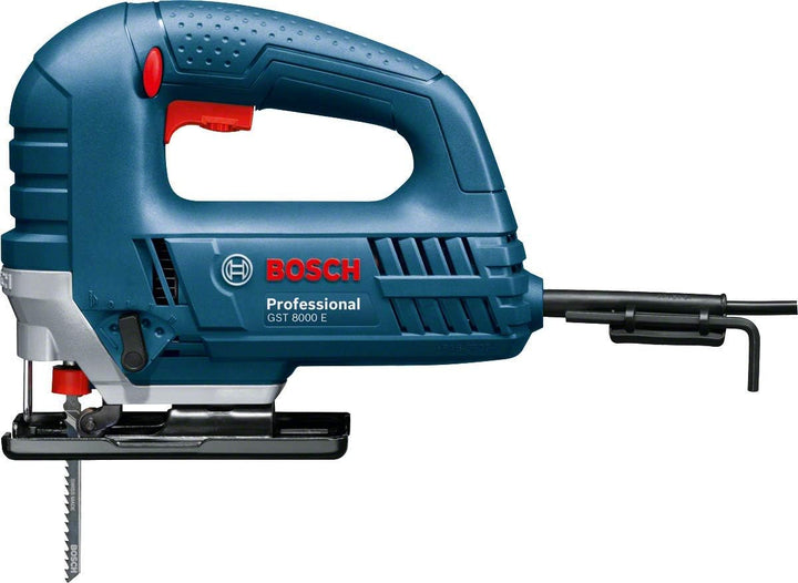 Bosch Professional Stichsäge GST 8000 E (inklusive 1x Sägeblatt T144 D, Spanreissschutz, im Karton),