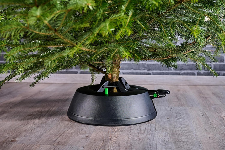 KRINNER Recycling Weihnachtsbaum Christbaumständer Green Line M Schwarz 36cm inkl. Fusspedal-und Ein