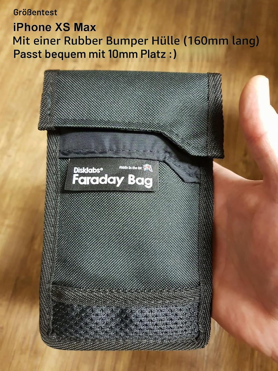 Disklabs Phone Shield (PS1) Faraday-Tasche für Handys und Smartphones, Block-sSgnal WiFi GSM 2G 3G 4