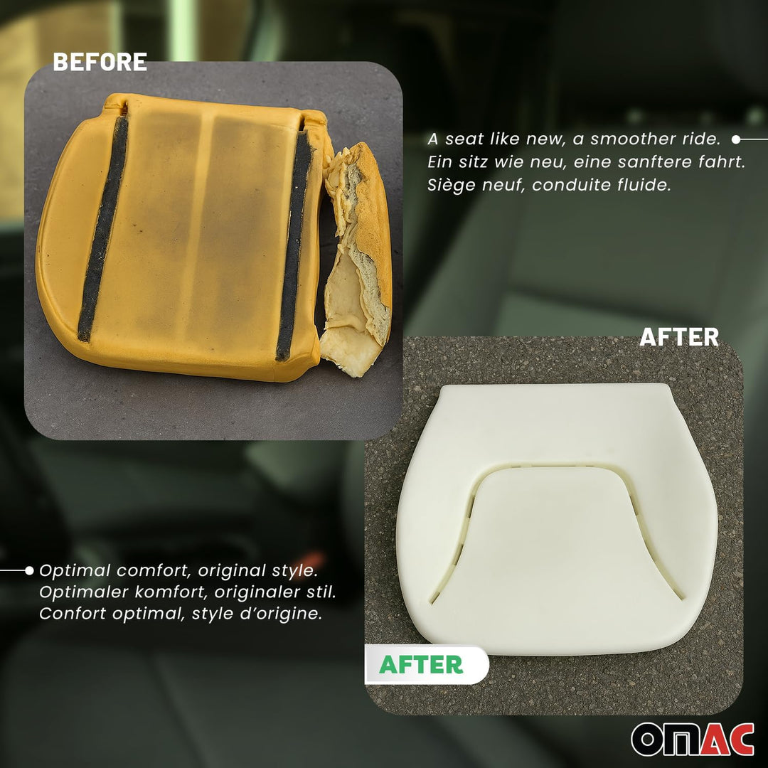 OMAC Sitzpolster Schaumstoff Kompatibel mit FIAT Ducato 2006-2014 Auto Schaumpolster Sandfarben