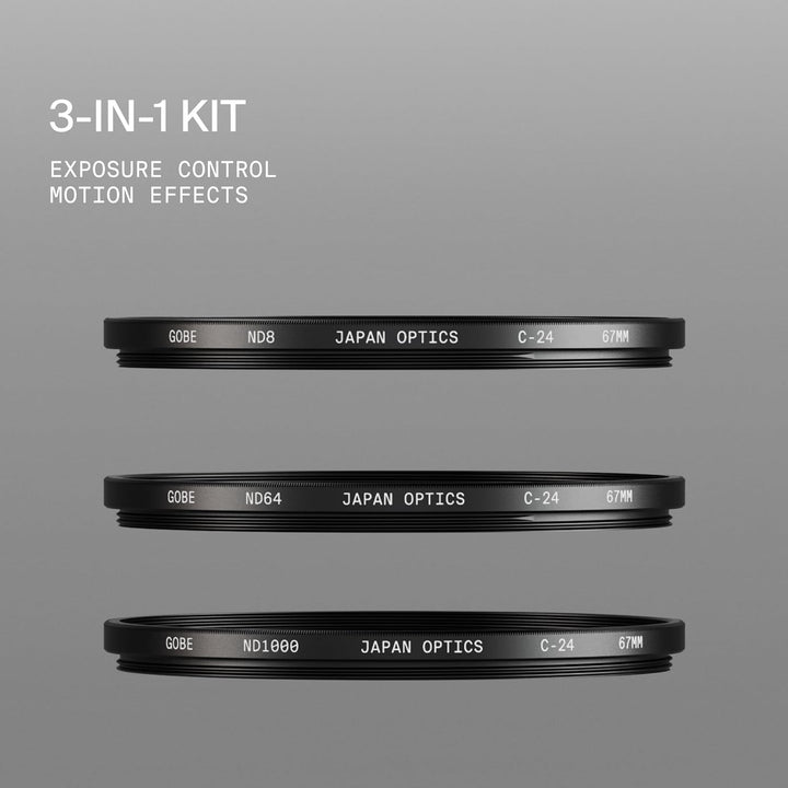 Gobe 67 mm Graufilter ND8, ND64, ND1000 - ND Filter Kit(2Peak) 67mm, 67mm