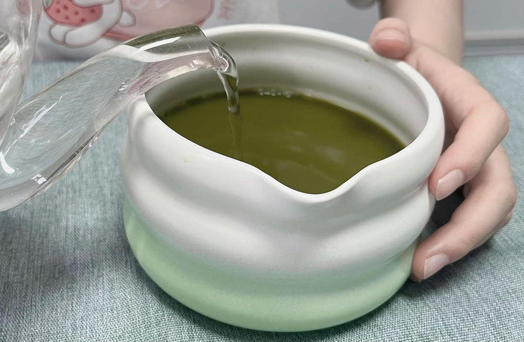 Zixrmor Premium Matcha Set – Matcha Schale, Bambusbesen und Matcha-Löffel Filterlöffel Matcha Set– V