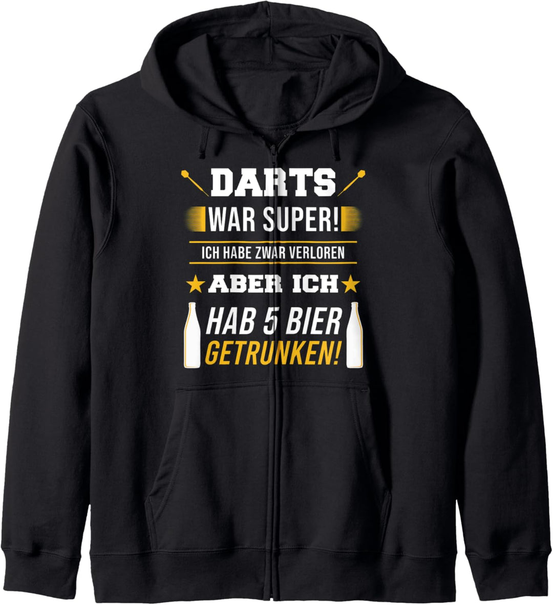 Dart war super! Lustiger Darts Bier Saufen Spruch ironisch Kapuzenjacke