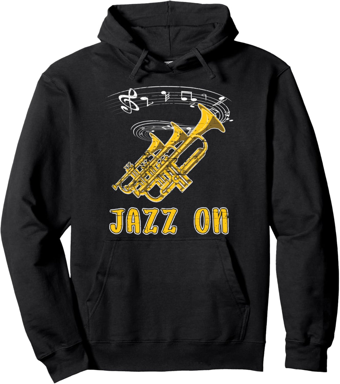 Mach den Jazz an Lustiges Trompeter Geschenk Trompete Pullover Hoodie