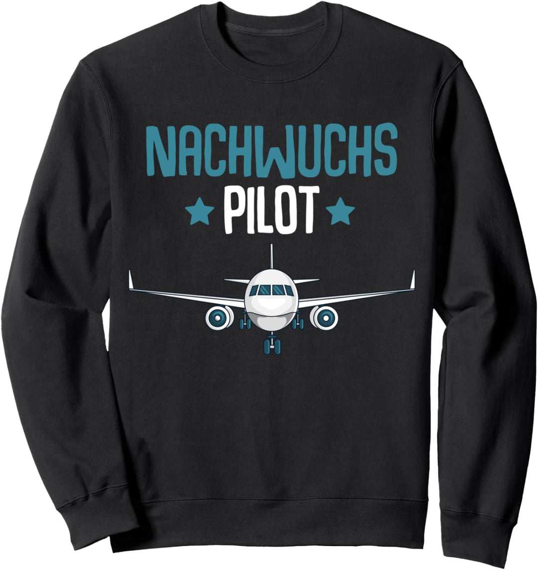 Nachwuchs Pilot Flugzeug Kinder Junge Sweatshirt
