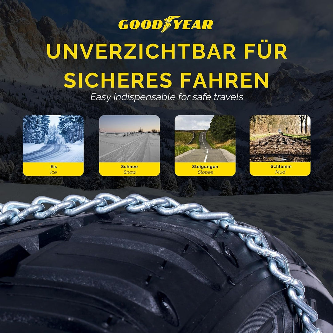 Goodyear 77953 Schneeketten 7 mm für auto, Grösse 080
