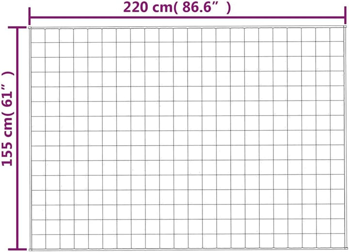 Revera Gewichtsdecke grau 155 x 220 cm 11 kg Stoff