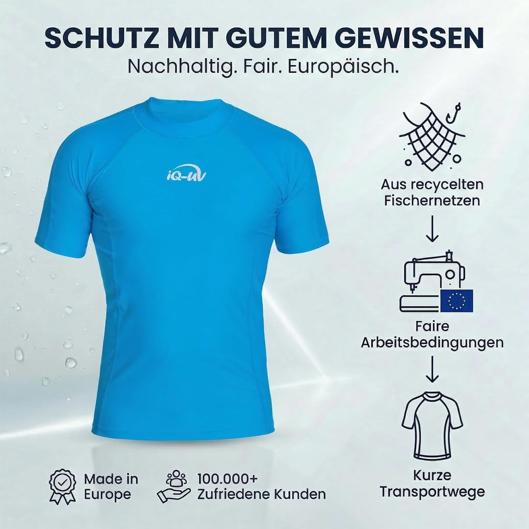 iQ-UV Shirt Herren Slim Fit Türkis (Hawaii) L, Türkis (Hawaii) L