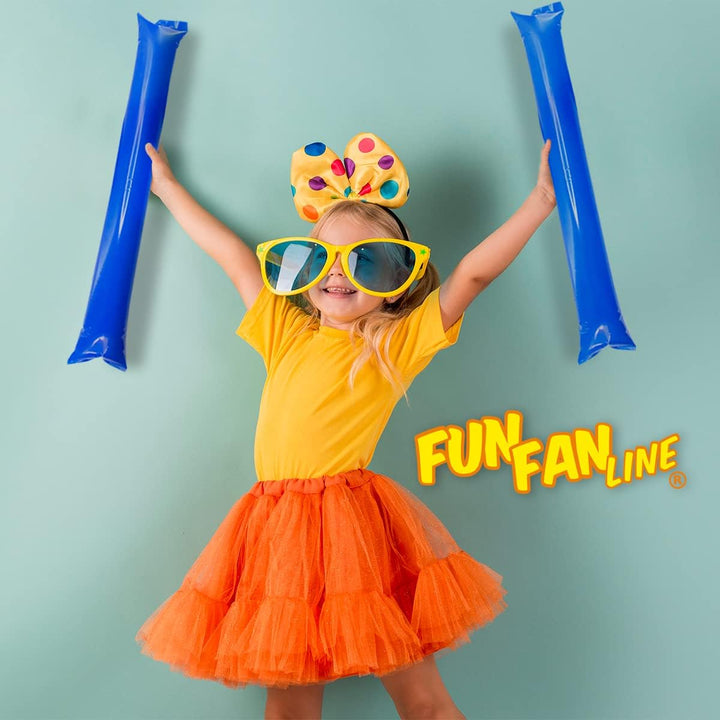 FUN FAN LINE - Packung mit 100 Stück Bam Bam Inflatable Stick Set für fussball Party, musikparty, Ge