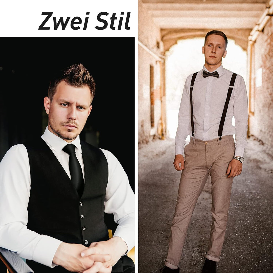 WEARXI 20er Jahre Herren Accessoires, Mafia Karneval Kostüm Herren, 20er Jahre Accessoires, Fasching