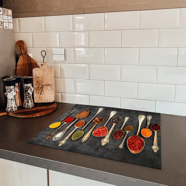 KitchenYeah© Herdabdeckplatte 59x51 cm Einteilig Ceranfeld Abdeckplatte Küche Deko Ceranfeldabdeckun