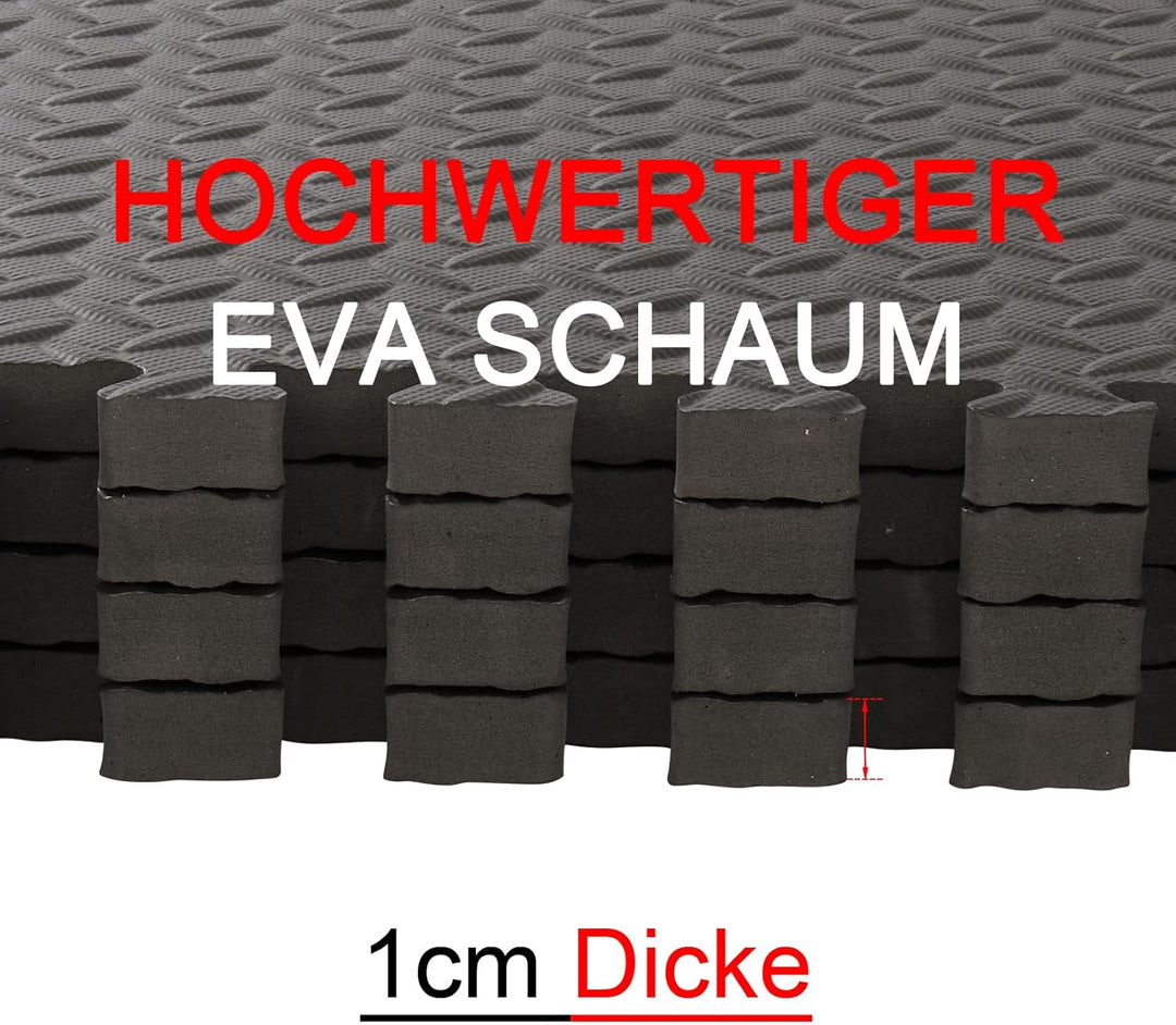LEADZM 18-72 Bodenschutzmatte Set, Schutzmatten, 60 x 60 x 1 cm, EVA Turnmatten, Gymnastikmatten, Pu