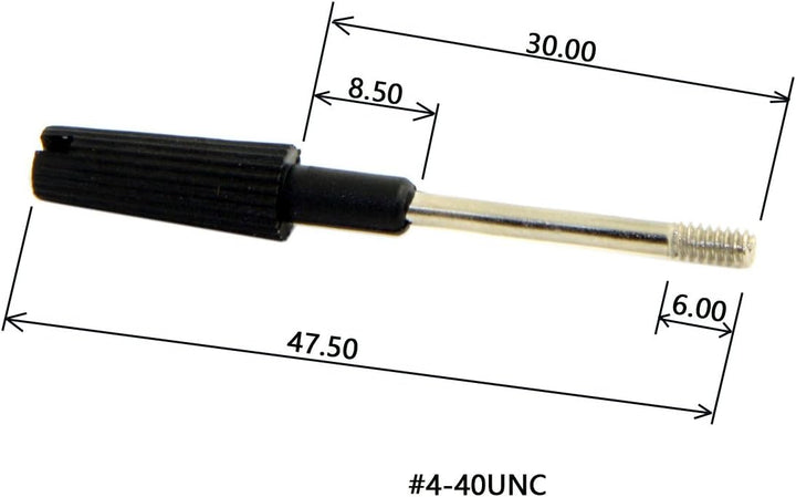 CY Kabelschrauben, Rändelschrauben Nr. 4–40 UNC, 47 mm Länge, Edelstahl-Umspritzung für Computer-DVI