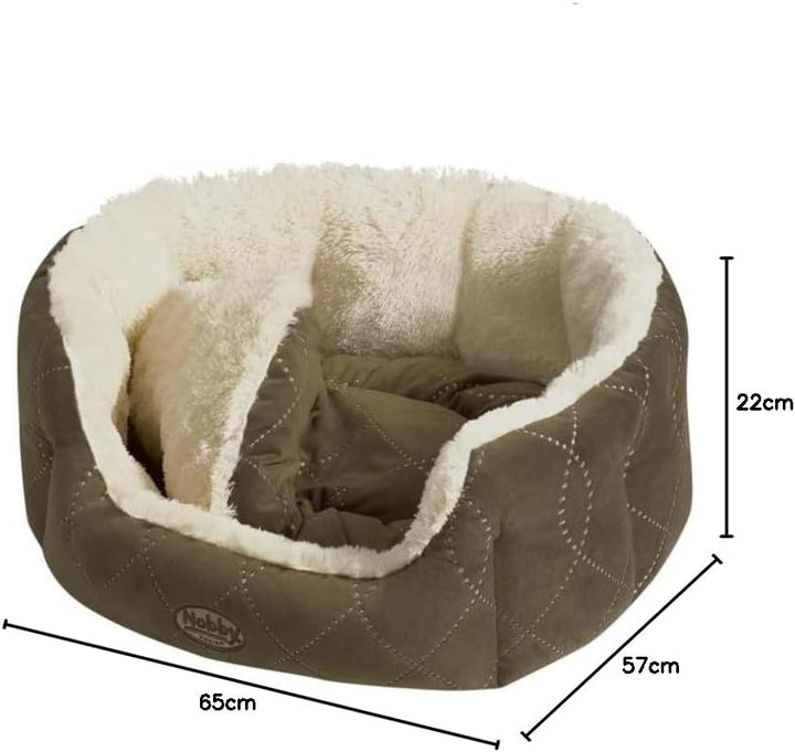 Nobby Komfortbett "CENO" beige / braun L x B x H: 65 x 57 x 22 cm braun L 65 x B 57 x H 22 cm, braun