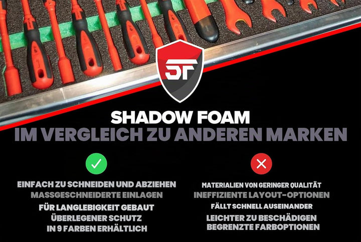 Shadow Foam L-Boxx Einsätze [Doppelpack] für Bosch L-Boxx 102-374 Schaumstoff für Sortimo Modular We