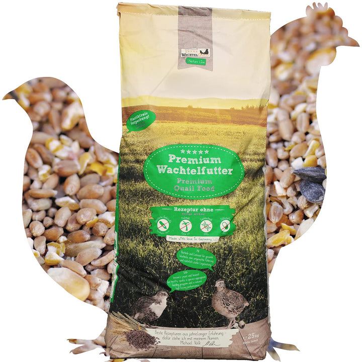 WachtelGold Körnermix - 25kg Wachtelfutter, Hühnerfutter - Körnerfutter ohne Gentechnik