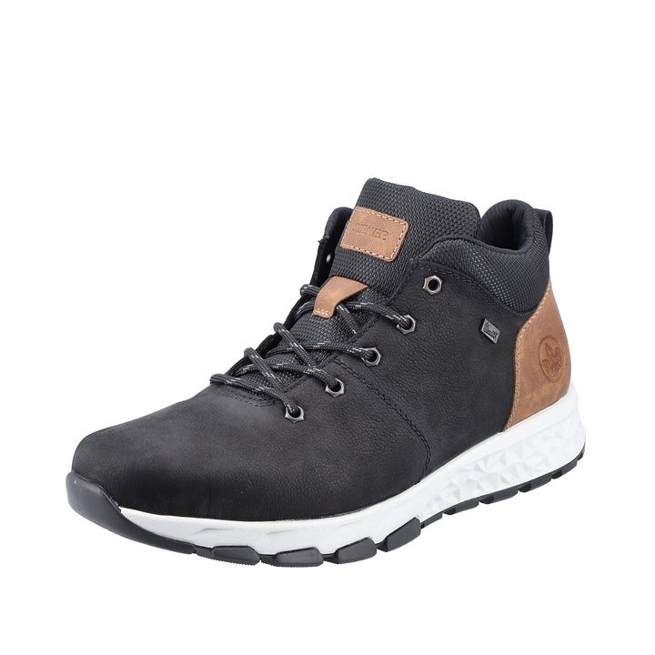 Rieker Herren B6740 Mode-Stiefel 45 EU Black Black Almond Back B6740 00, 45 EU Black Black Almond Ba