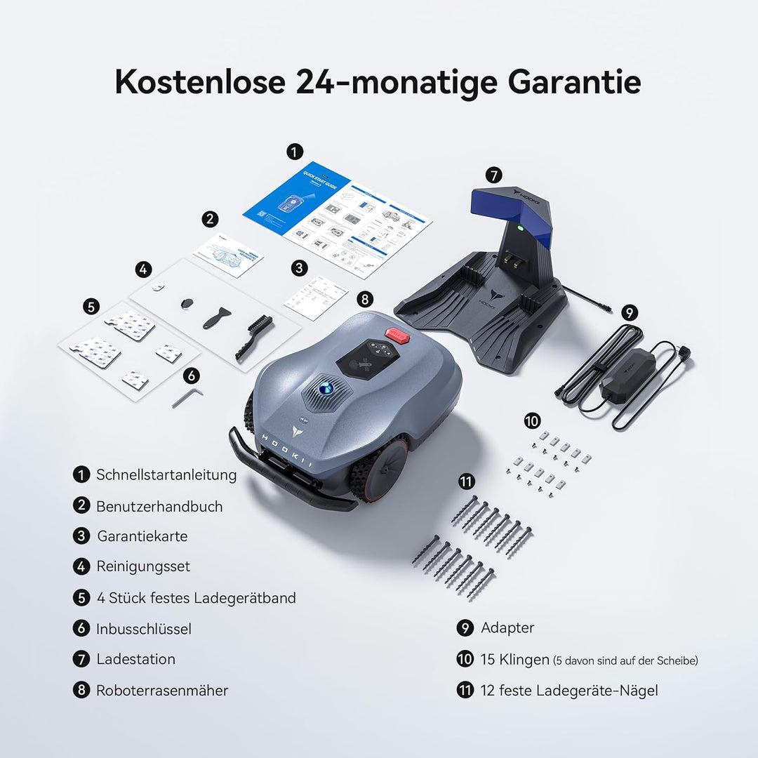 HOOKII Neomow X SE Mähroboter ohne Begrenzungskabel, bis 3000㎡, 3D LiDAR SLAM+Vision Fusion Kartieru