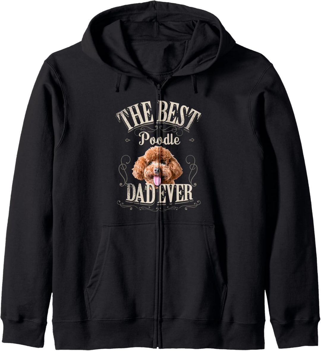 Bester Pudelvater aller Zeiten Lustige Hund Geschenk Männer Kapuzenjacke