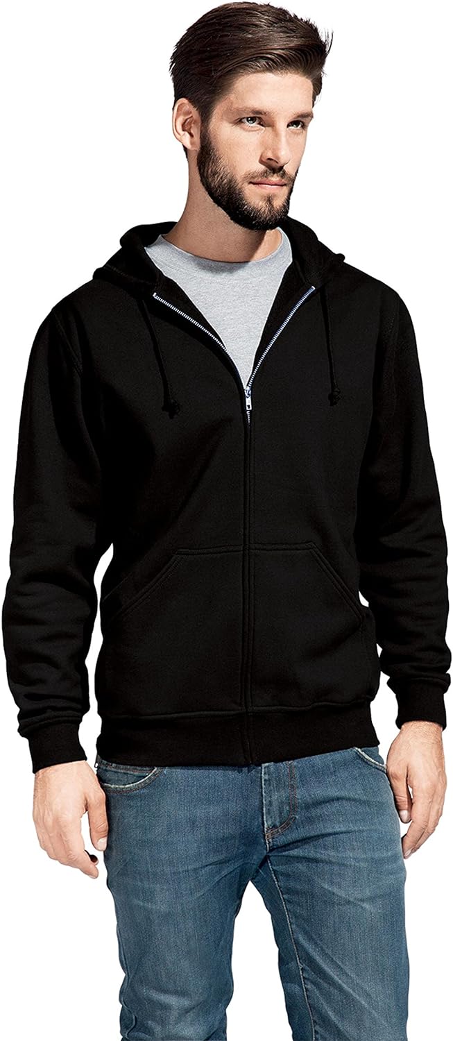 Zip Hoodie Jacke 80-20 Herren, Schwarz, XXL