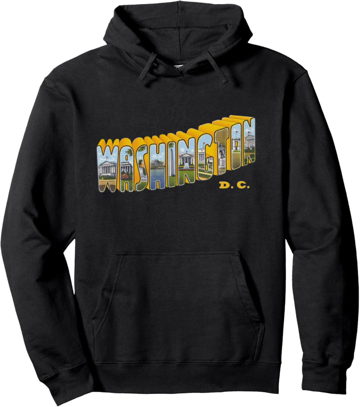 Washington DC USA Retro Vintage Pullover Hoodie